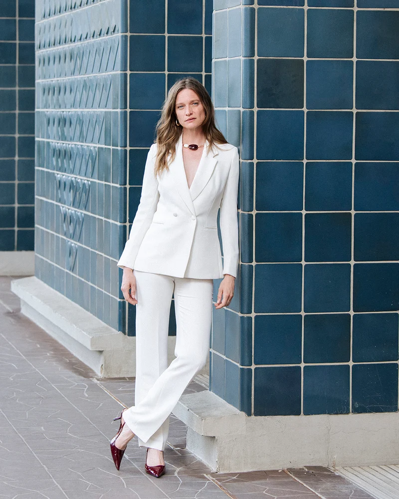 Veste ceinturée Olbia - Blanche