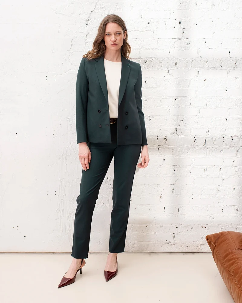 Veste croisée Boston - Vert Bouteille
