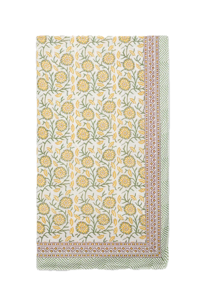Le Paréo - Imprimé Fleurs Jaune - Blanc