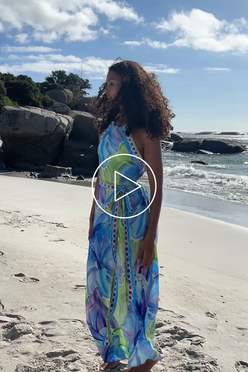 Robe Sirocco Hibiscus Azur
