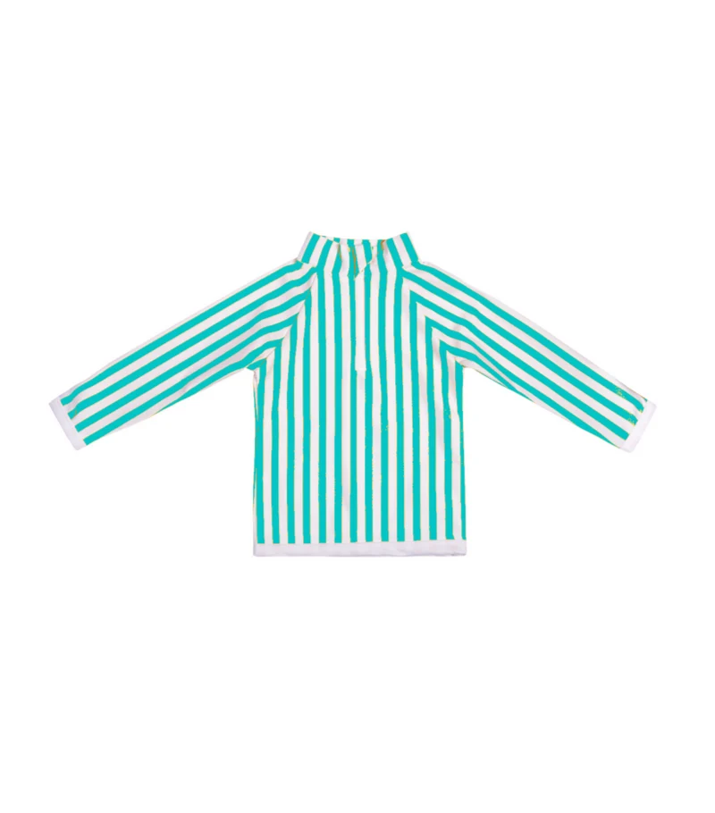 Saline Rashguard Aquagreen/White UPF 50+