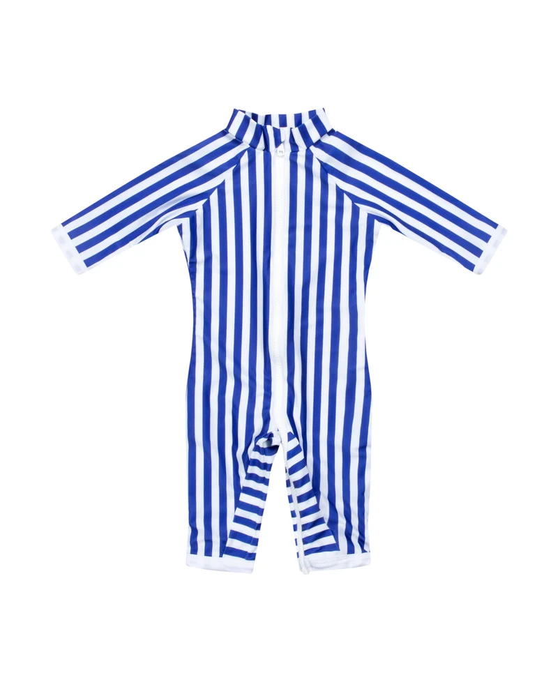 Full-leg bodysuit Grand-Galet Blue/White stripe UPF 50+
