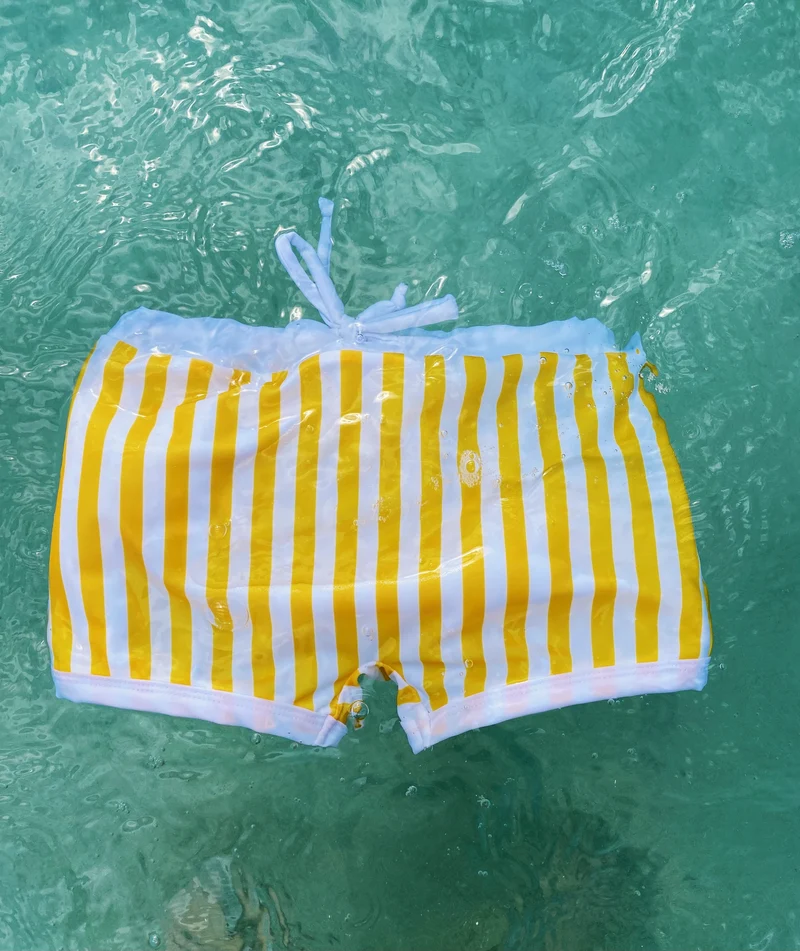 Gouverneur Boxer Yellow/White stripes UPF 50+