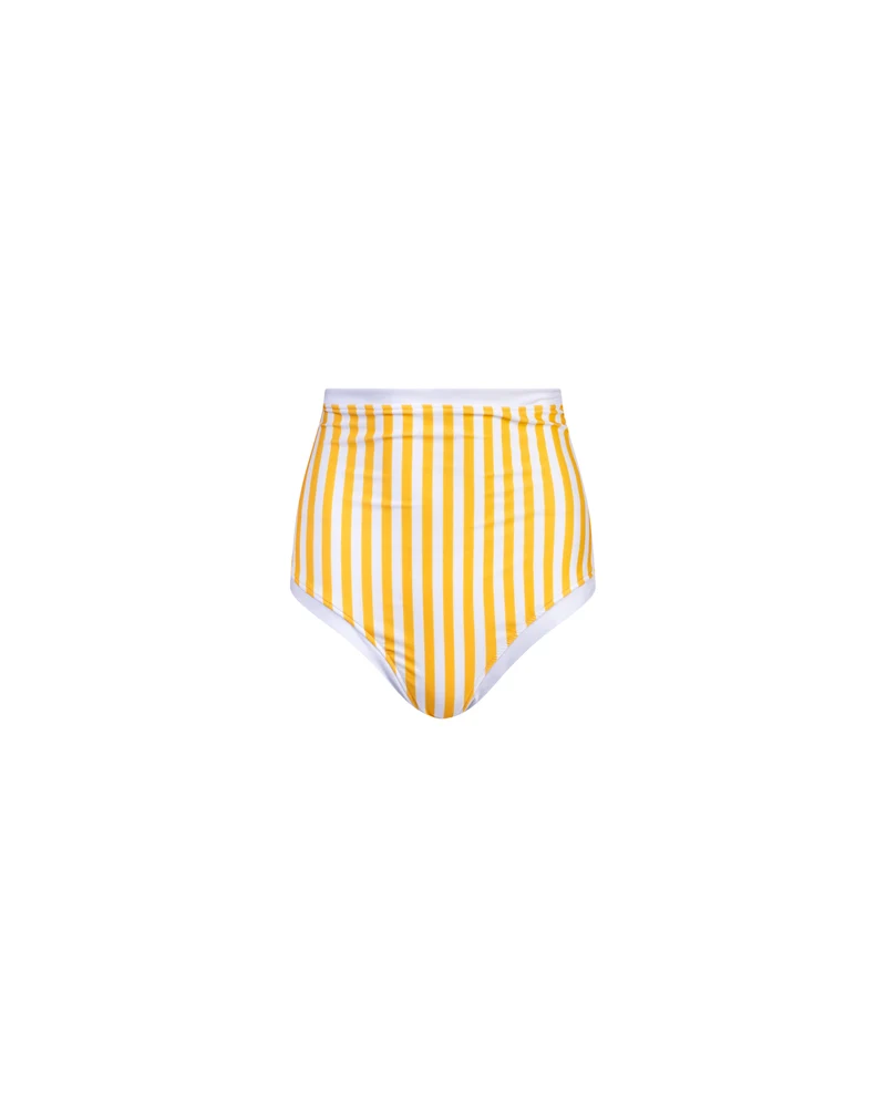 High waist bottom Giulia Yellow/White stripe UPF 50+
