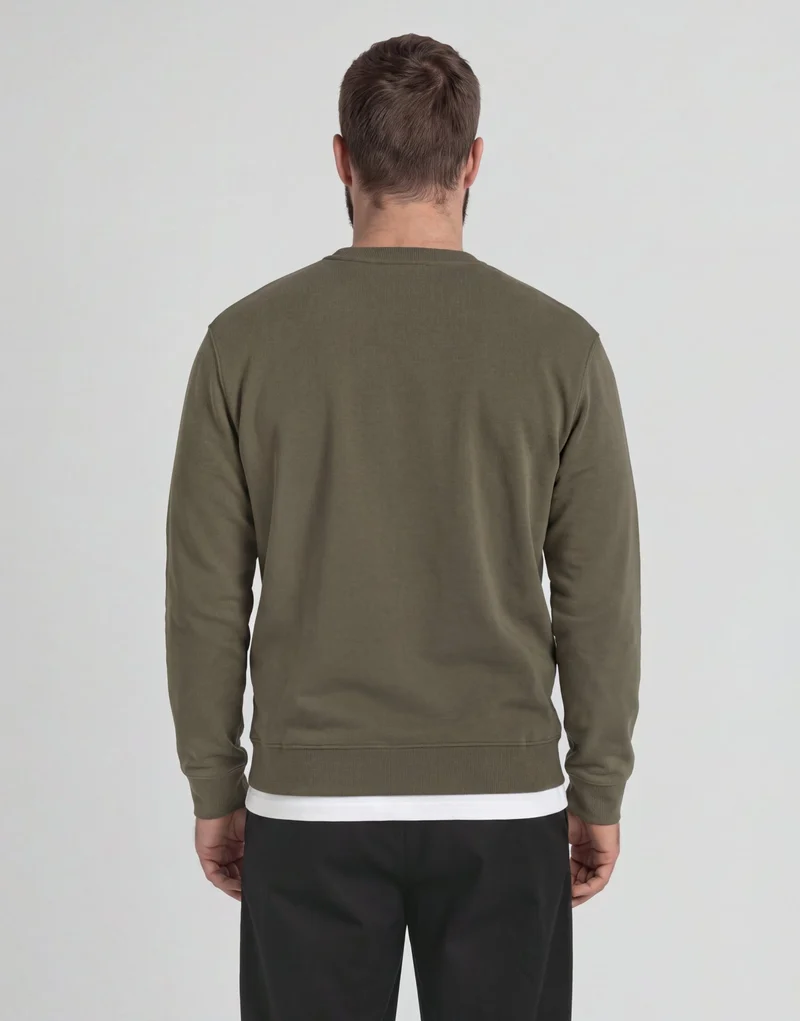 Cotton Crew Neck Sweatshirt