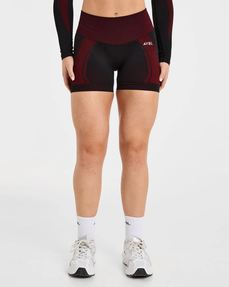 Charge Seamless Shorts - Noir/Rouge