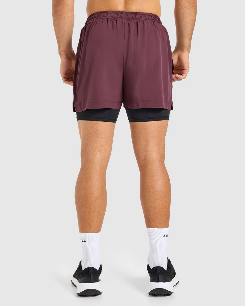 Core 2 in 1 Shorts - Dusty Plum/Noir