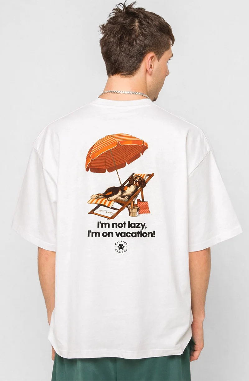 T-shirt Vacay Mode Organic White