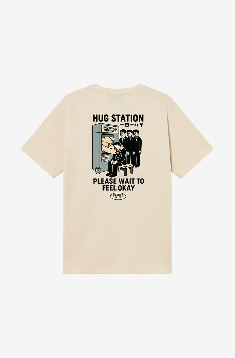 T-shirt Hug Station Natural Regular Fit pour homme