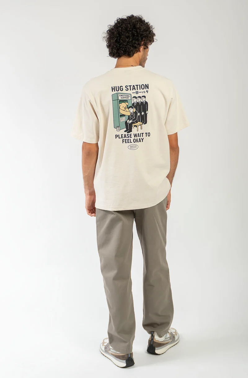 T-shirt Hug Station Natural Regular Fit pour homme