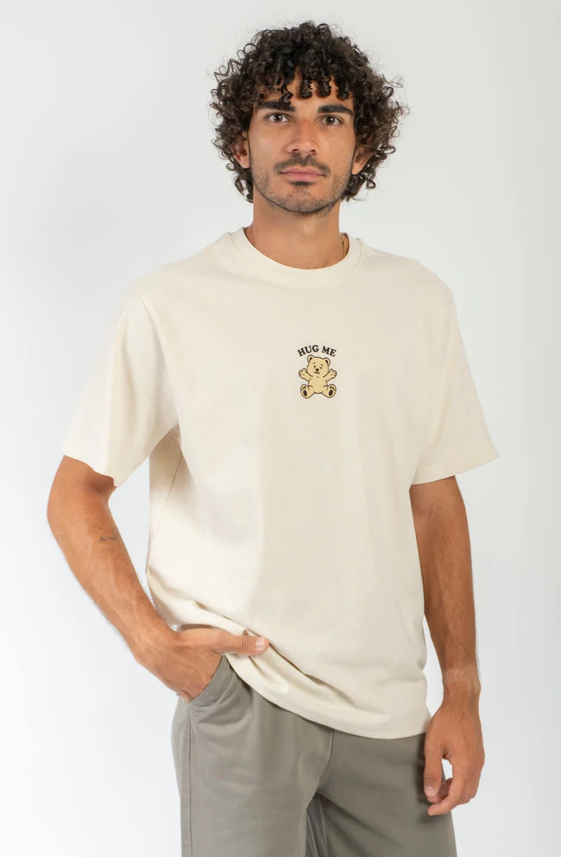 T-shirt Hug Station Natural Regular Fit pour homme