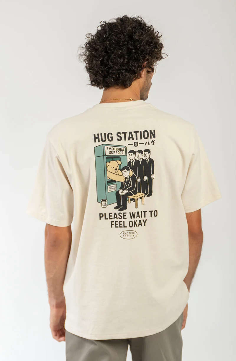 T-shirt Hug Station Natural Regular Fit pour homme
