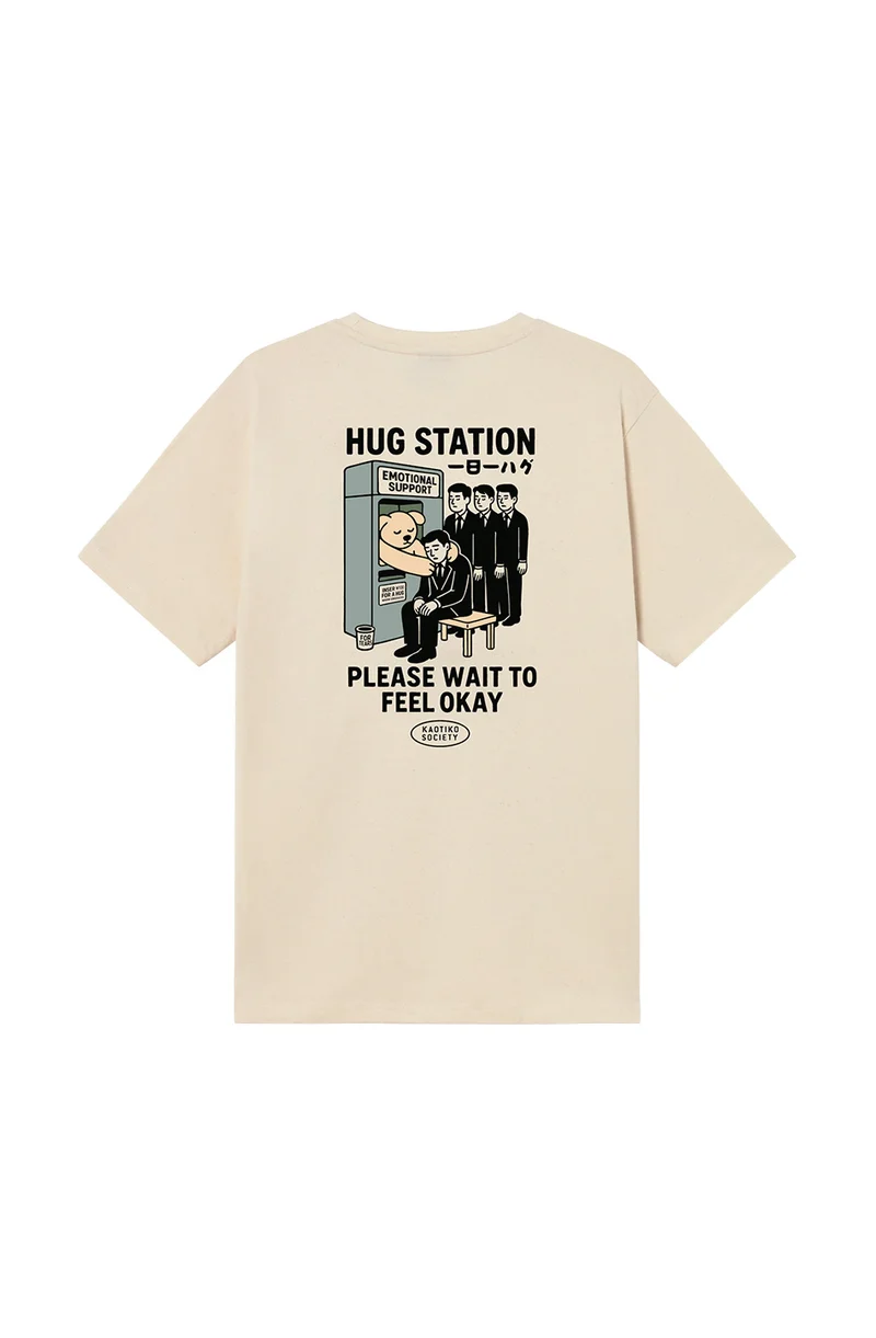 T-shirt Hug Station Natural Regular Fit pour homme