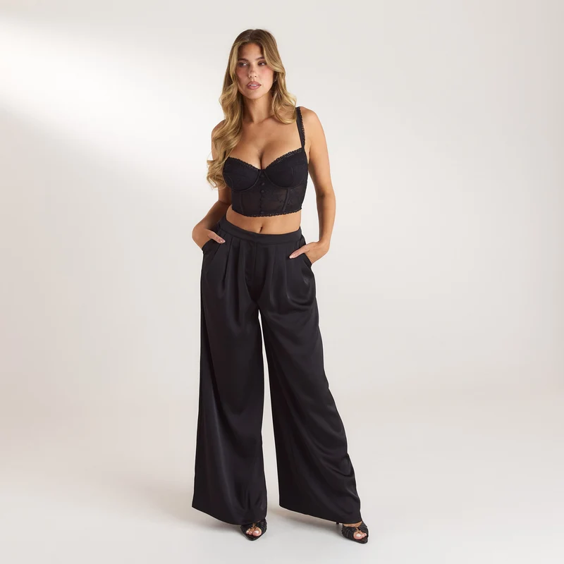 Top Bralette en Dentelle - Noir
