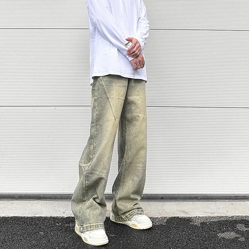 Jean large jaune