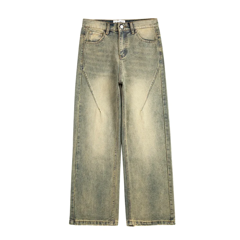 Jean large jaune