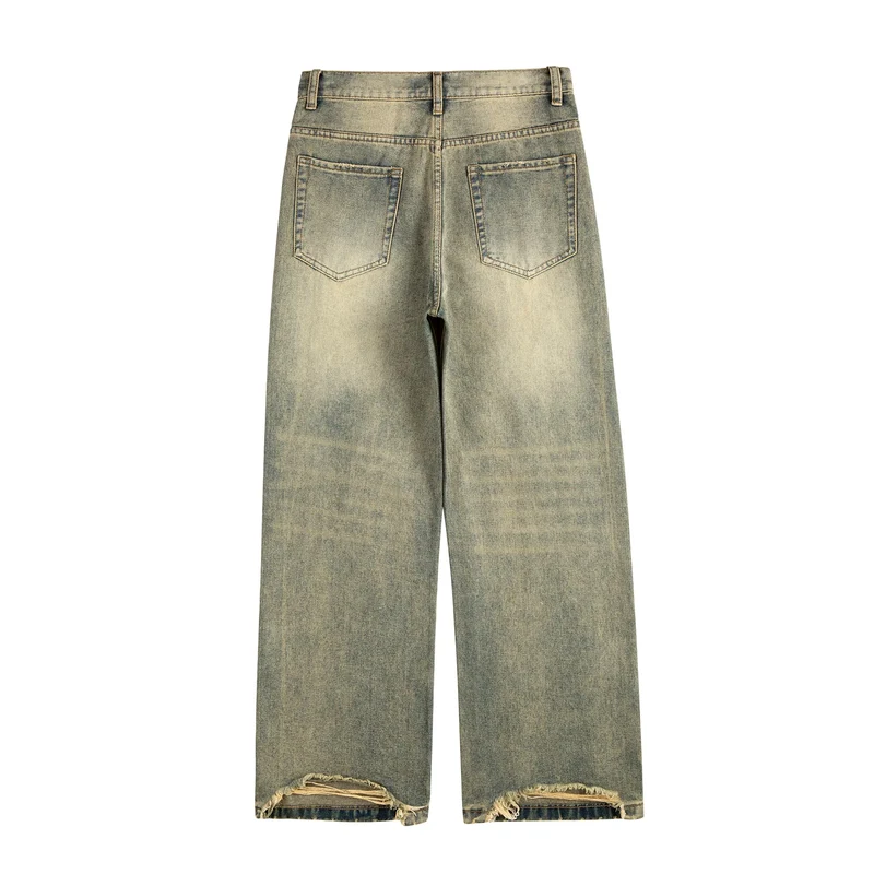 Jean large jaune
