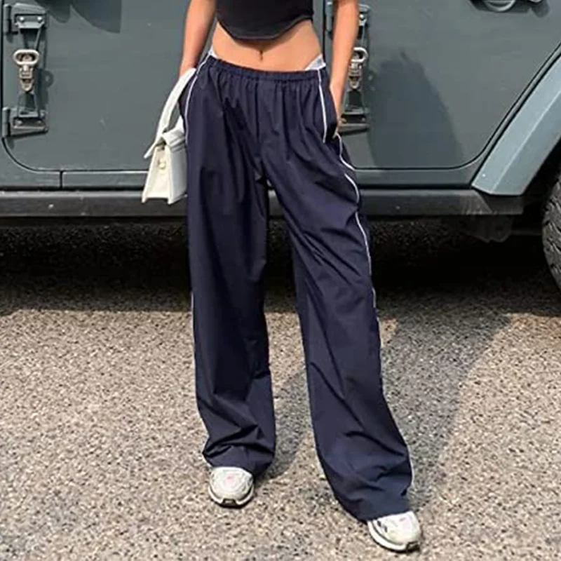 Pantalon parachute bleu marine