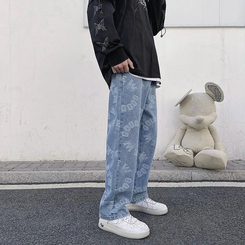 Jean baggy jacquard