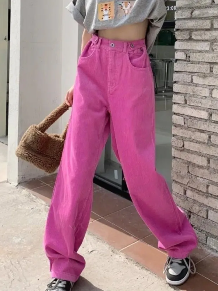 Pantalon baggy velours Femme