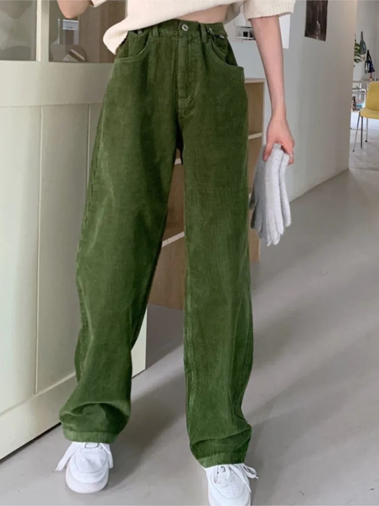 Pantalon baggy velours Femme