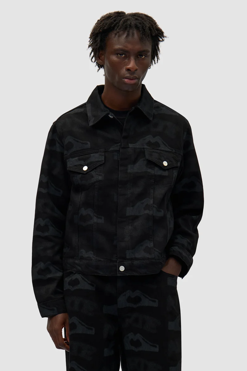 Veste imprimée Heart - Noir