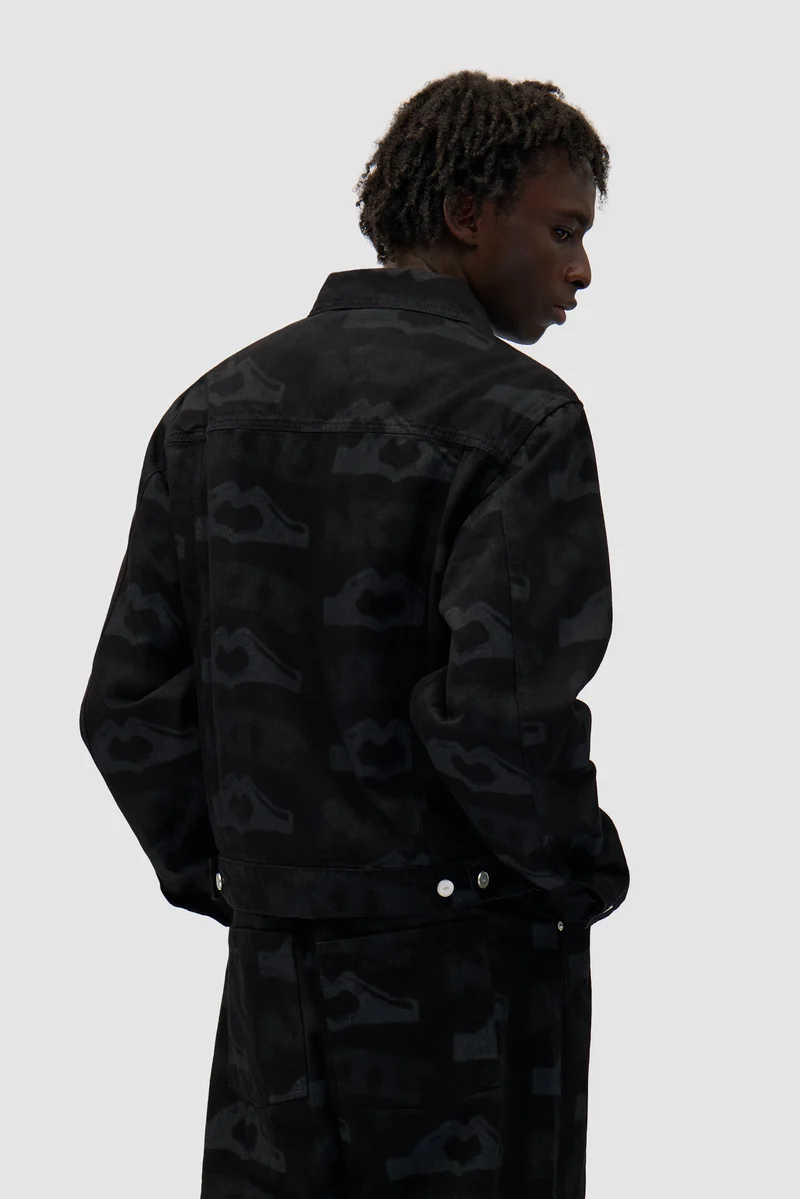 Veste imprimée Heart - Noir