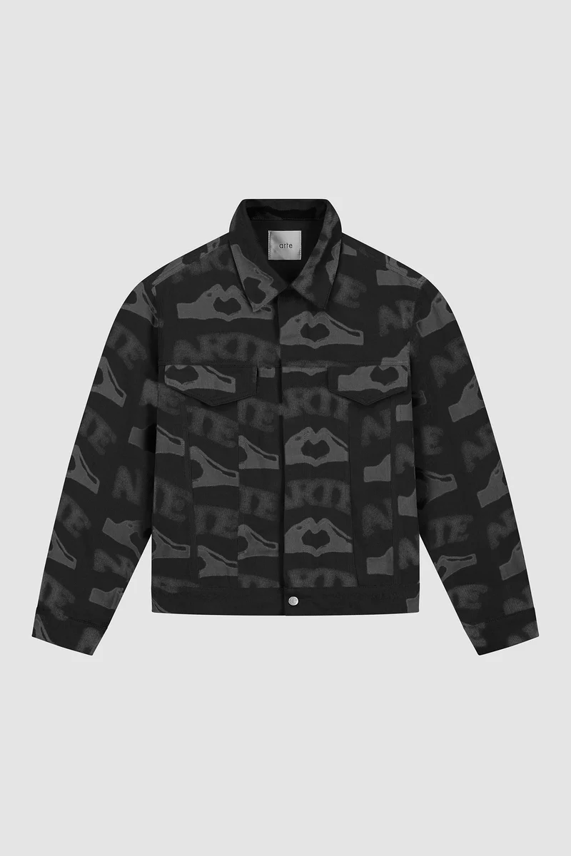 Veste imprimée Heart - Noir