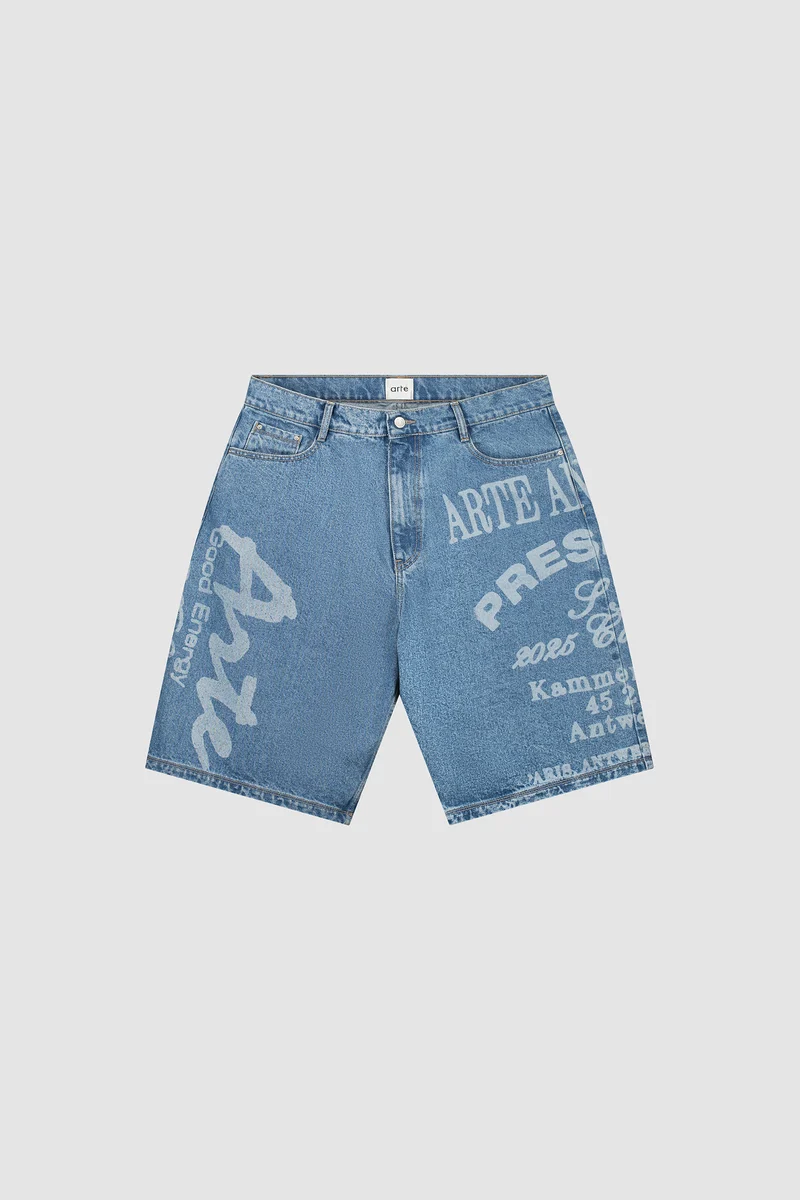 Arte - Short imprimé - Denim Bleach