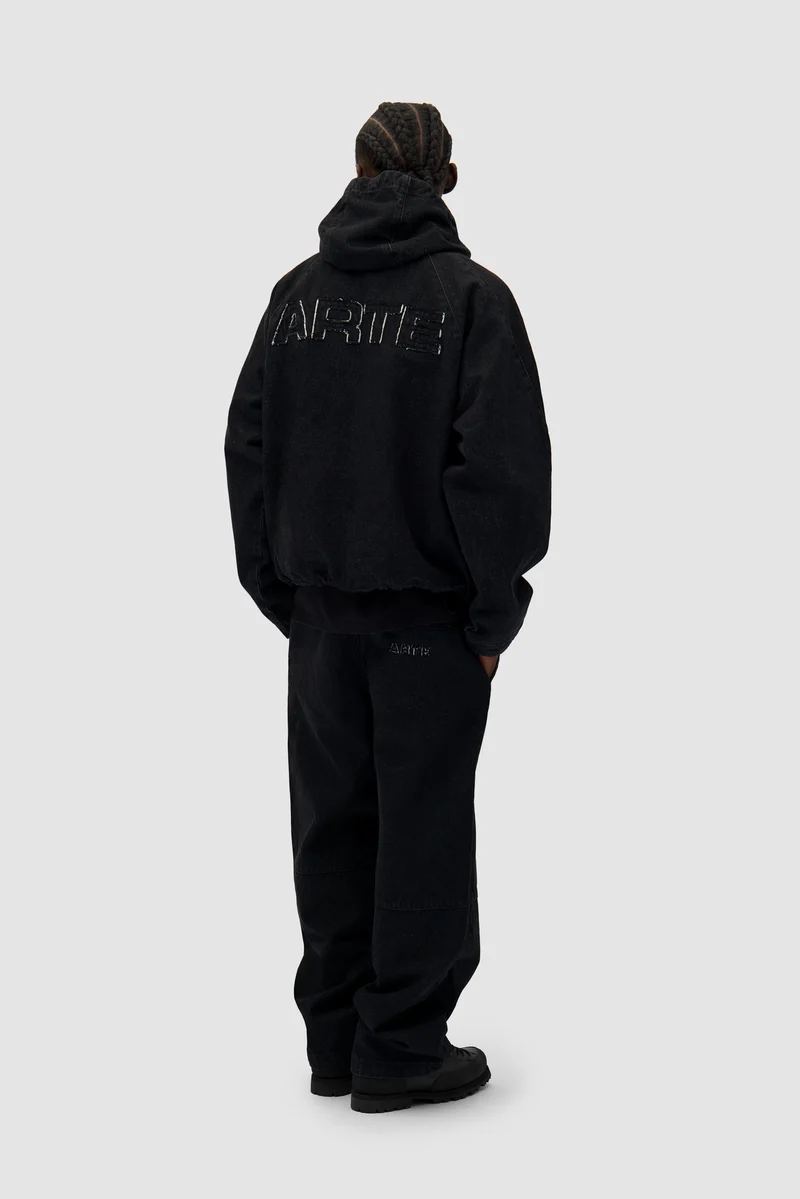 Pantalon technique en denim - Noir