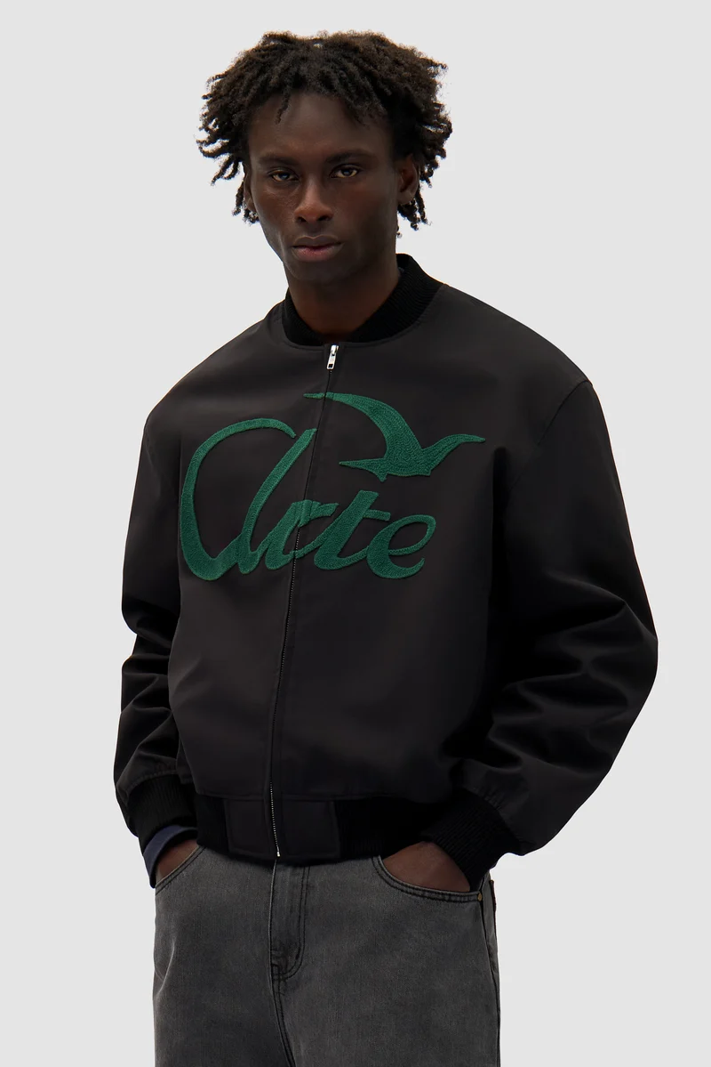 Logo Bird Bomber Jacket - Noir