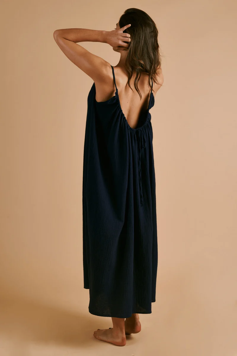 La Robe - Navy Gaze de Coton