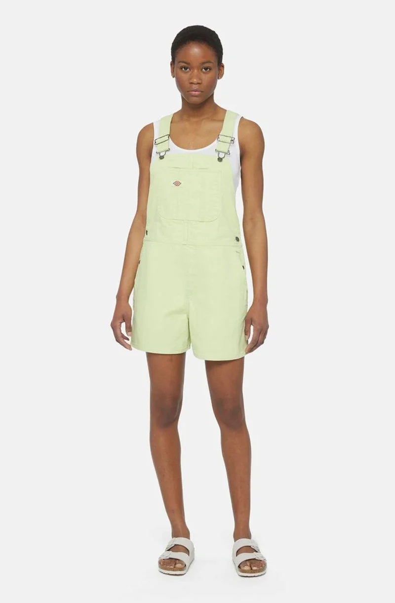Short Dickies Duck Canvas Bib Pale Green