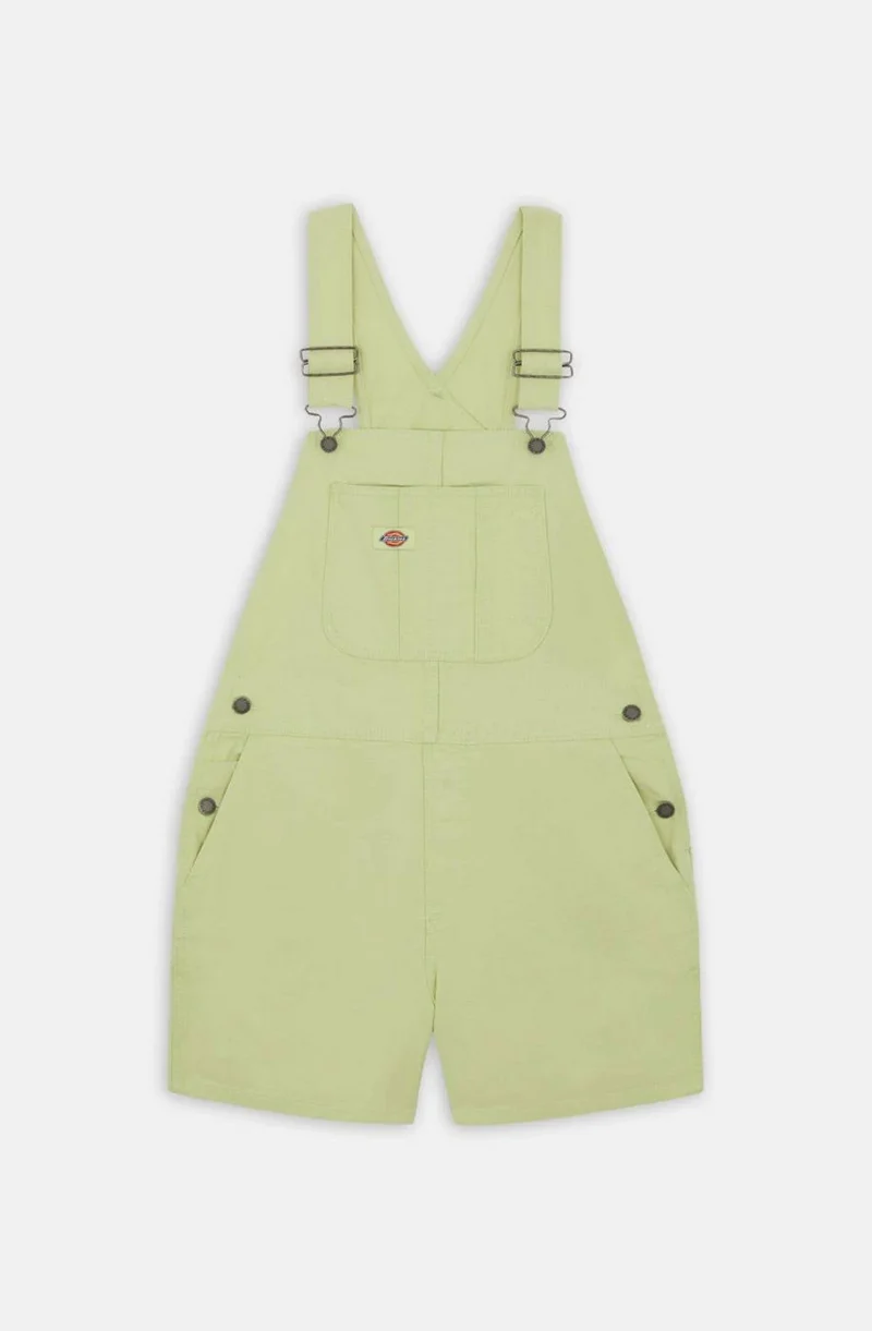 Short Dickies Duck Canvas Bib Pale Green