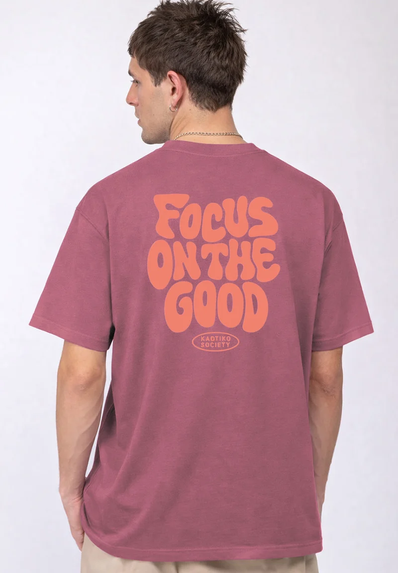 T-shirt Focus On The Good Burgundy