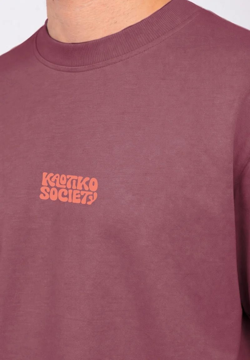 T-shirt Focus On The Good Burgundy