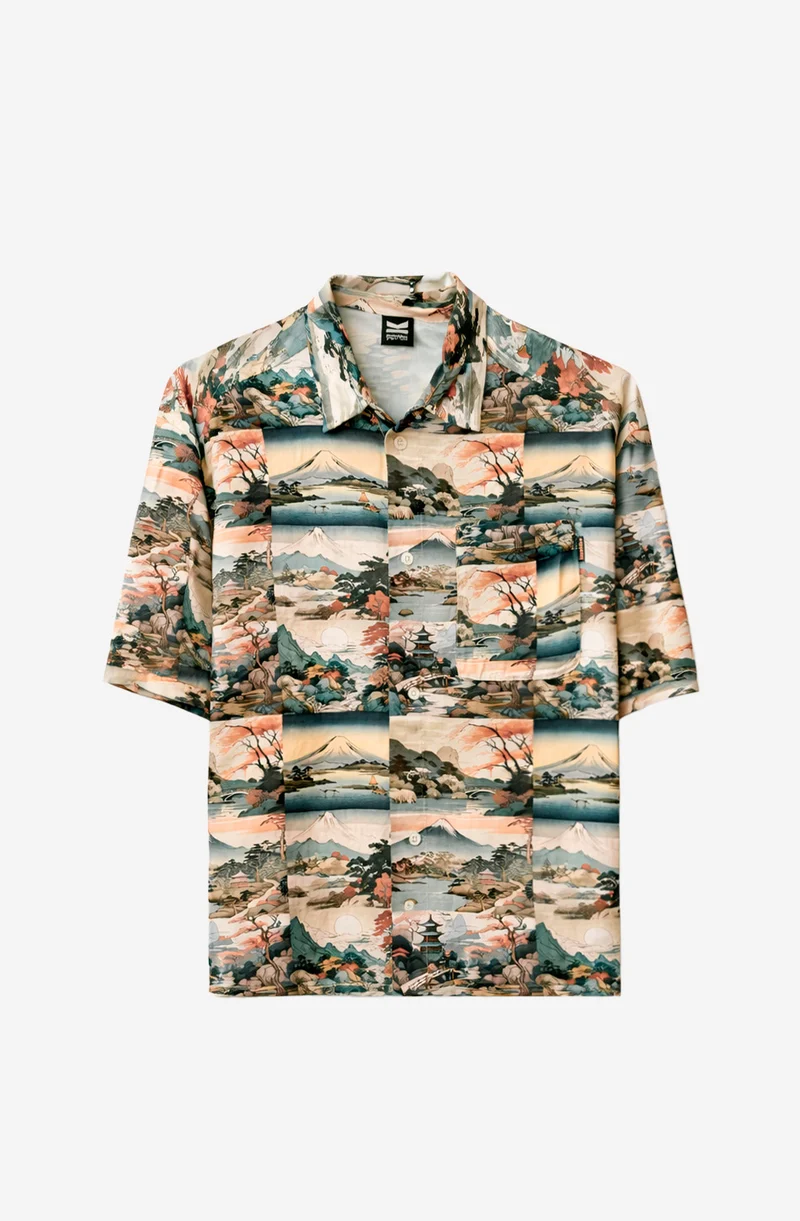 Chemise Mount Fuji multicolore