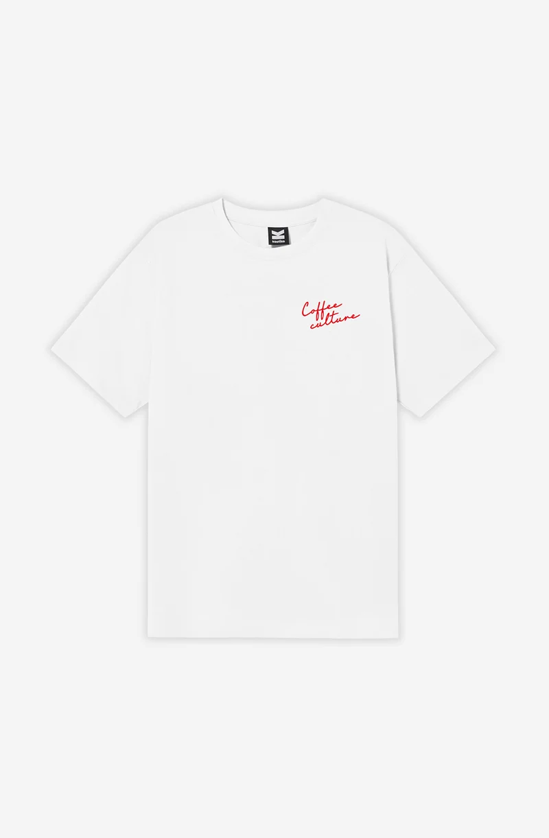T-shirt Coffee Culture blanc