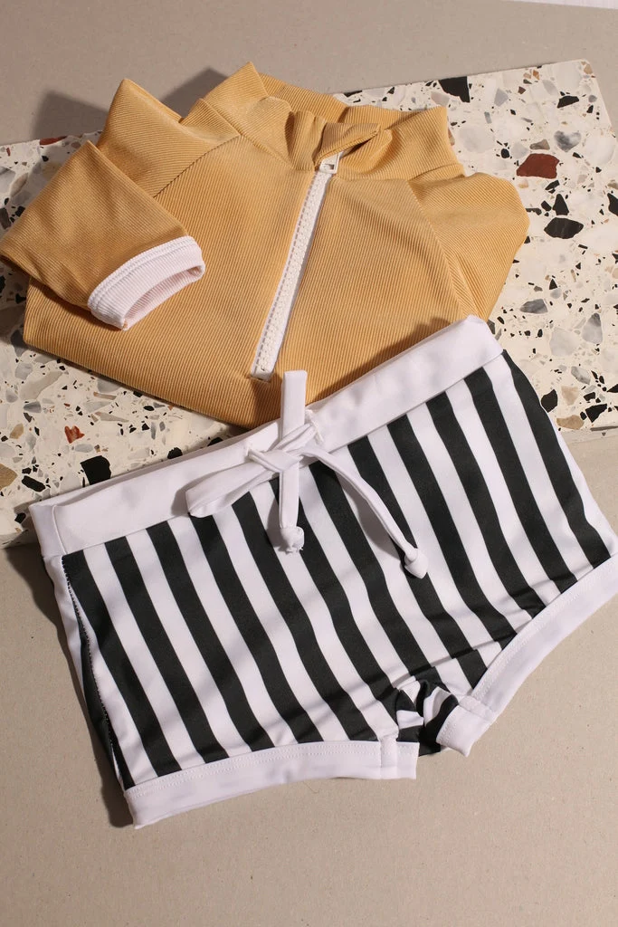 Gouverneur Boxer Black/White UPF 50+