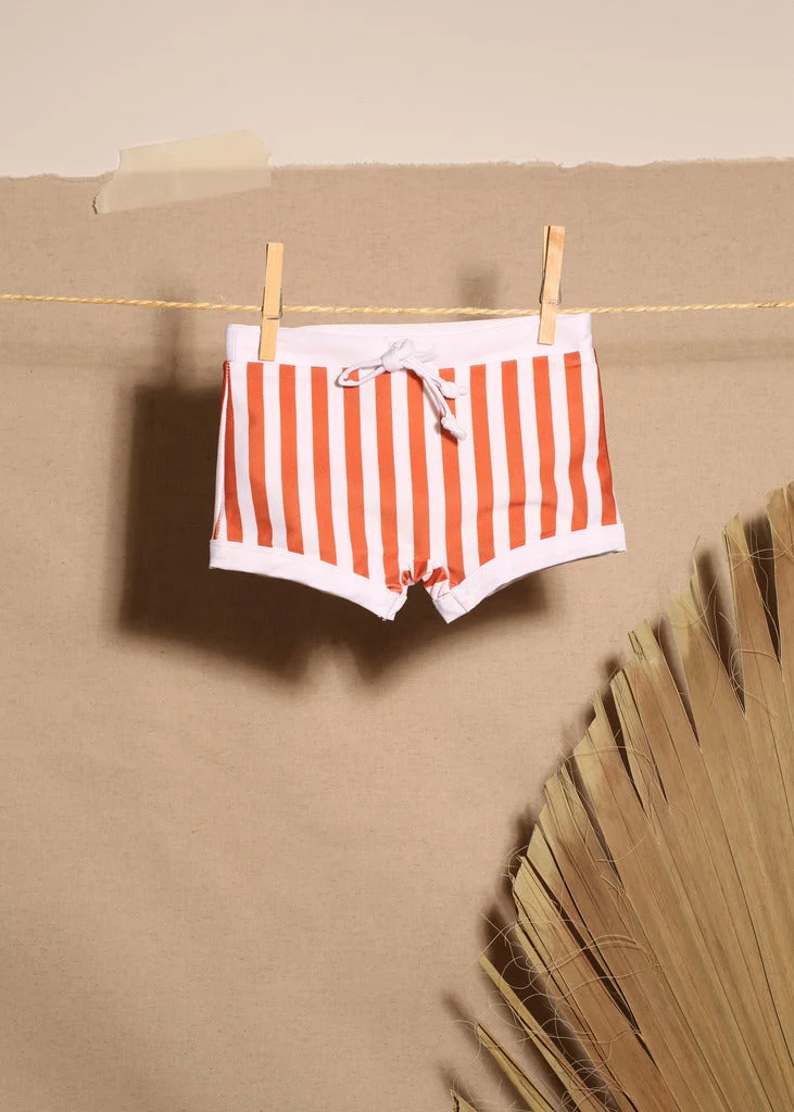 Gouverneur Boxer Rusty/White UPF 50+