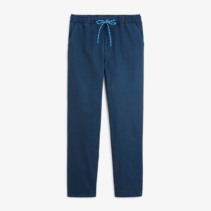 Pantalon coton stretch taille élastiquée bleu 558 SBPLAY