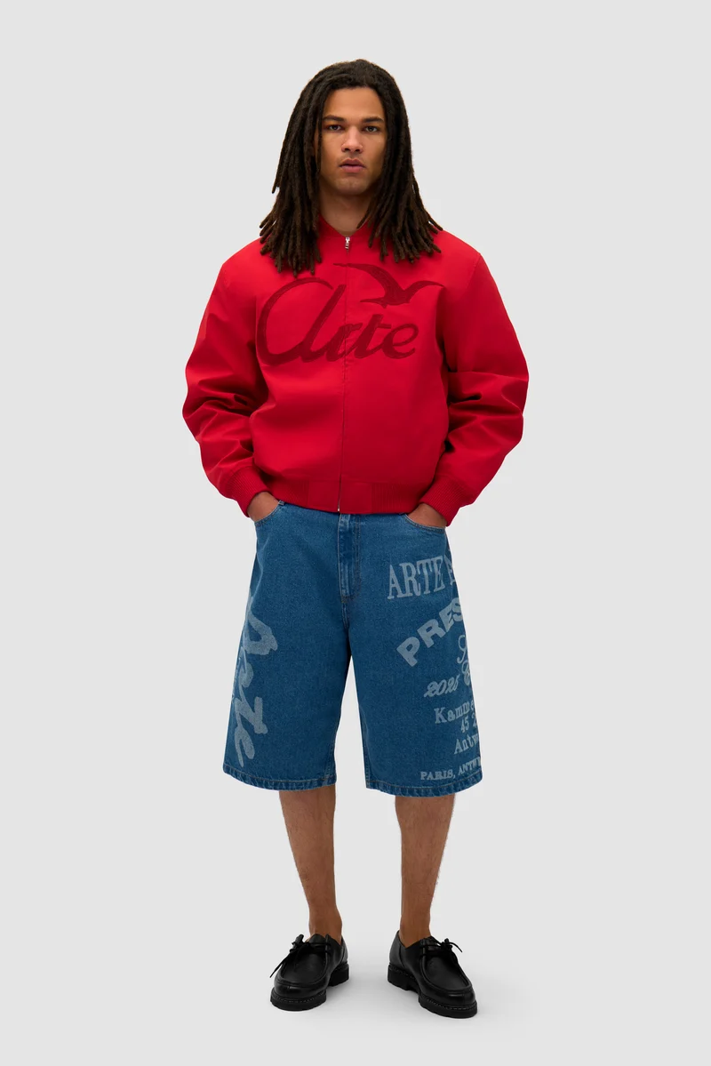 Logo Bird Bomber Jacket - Rouge