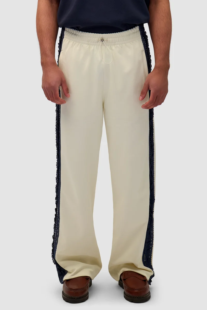 Pantalon à bordures - Crème