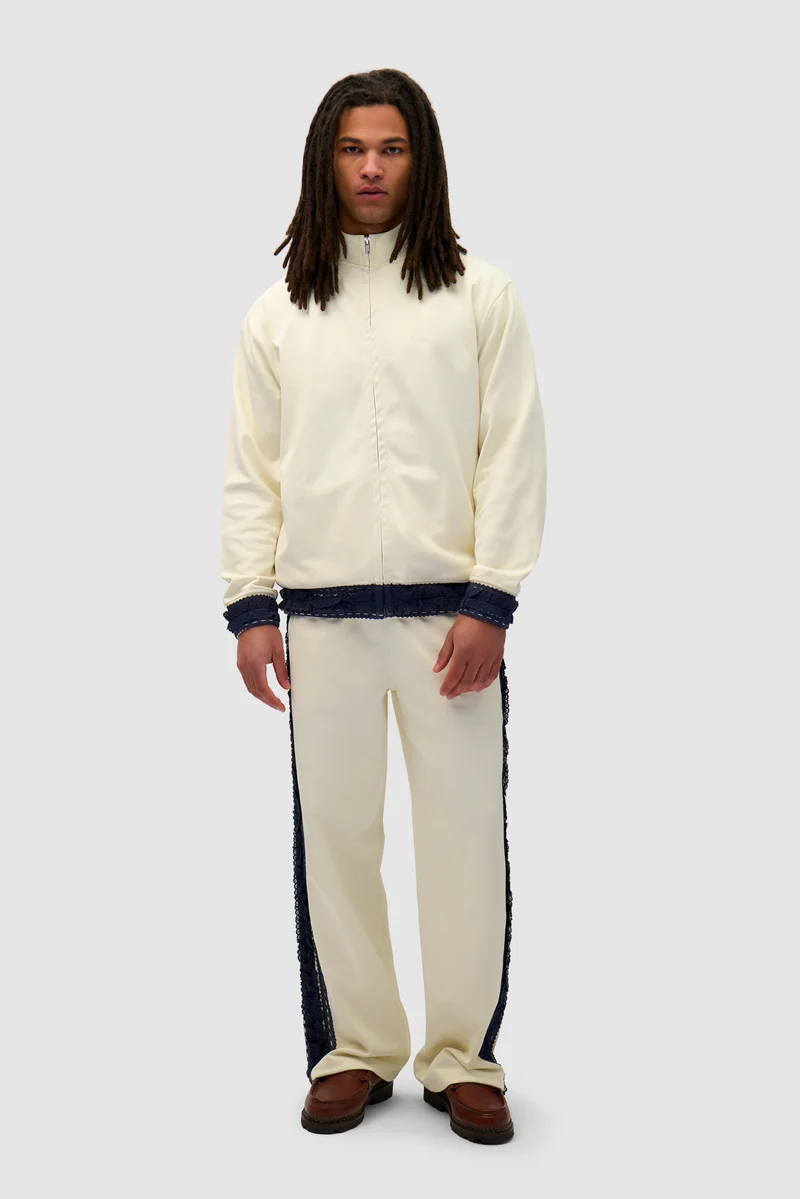 Pantalon à bordures - Crème