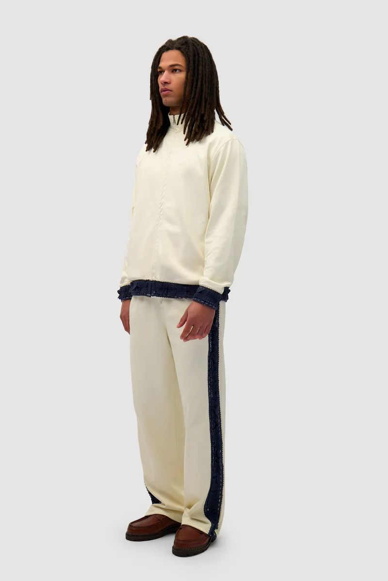 Pantalon à bordures - Crème