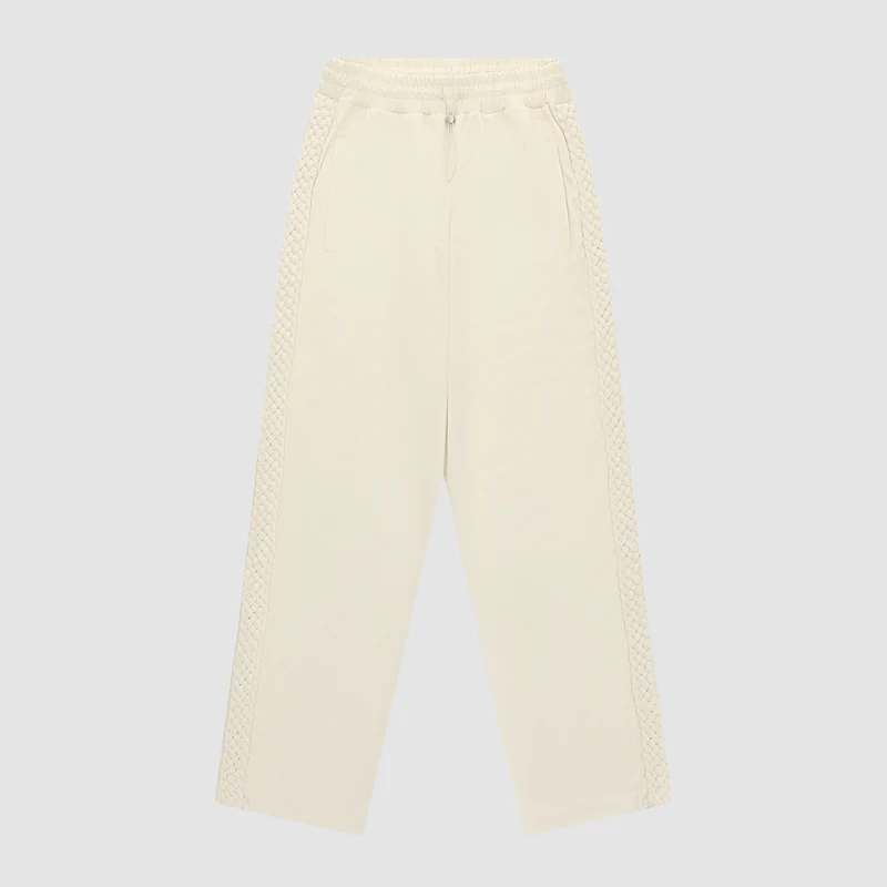 Pantalon à bandes tressées - Crème