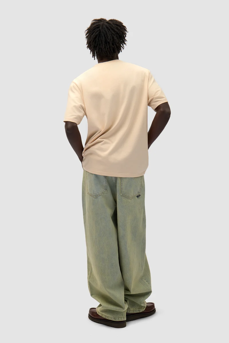 T-shirt à logo multiple - Crème
