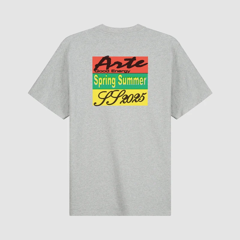 T-shirt à imprimé multicolore - Gris