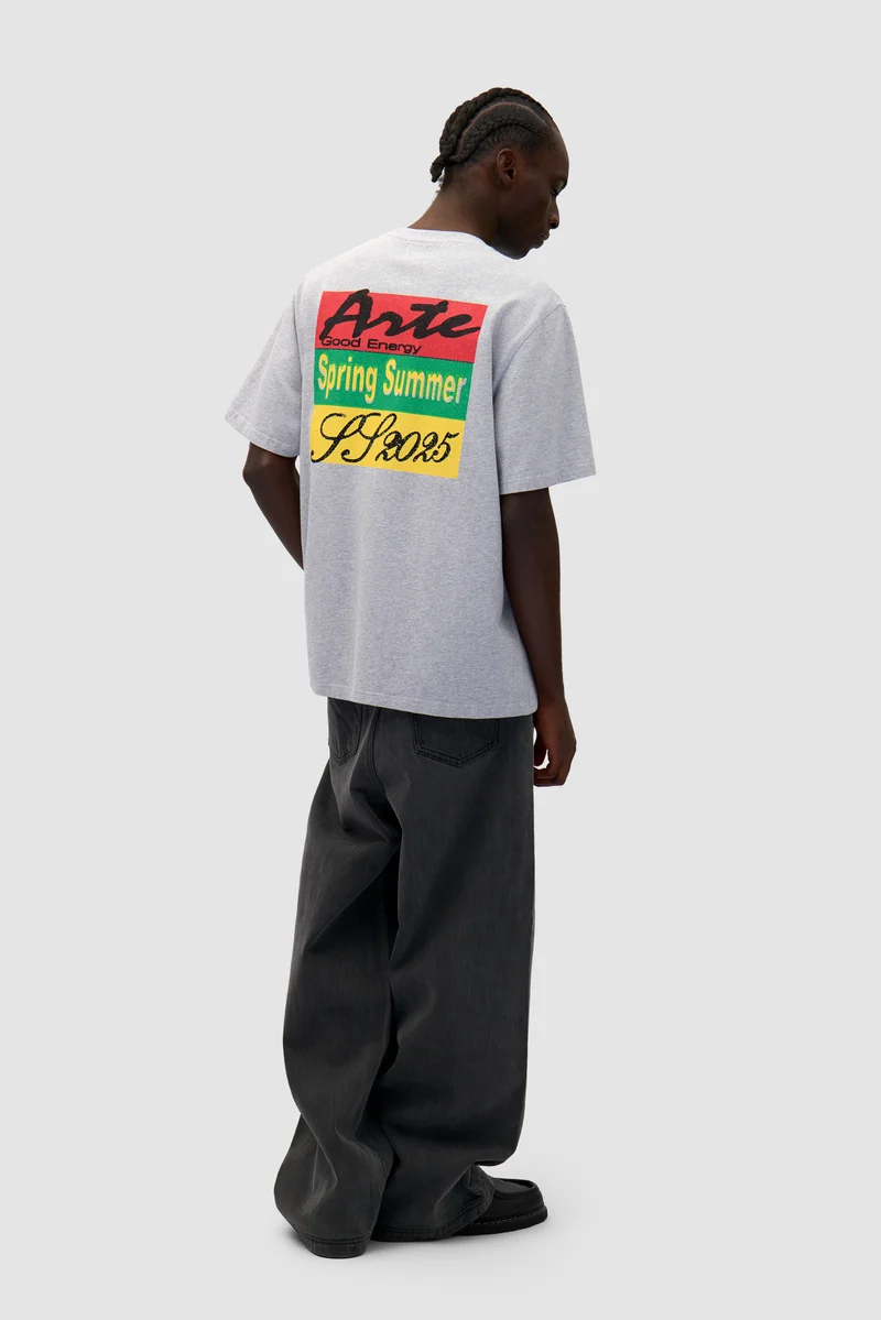 T-shirt à imprimé multicolore - Gris