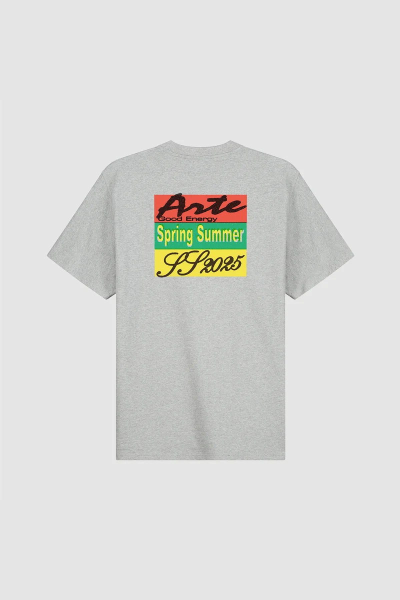T-shirt à imprimé multicolore - Gris